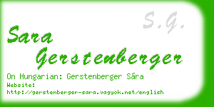 sara gerstenberger business card
